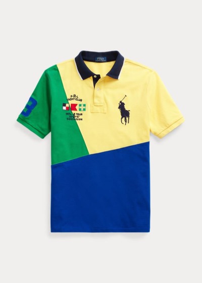 Camisa Polo Polo Ralph Lauren Hombre Amarillos / Multicolor - Yacht Club Mesh - IANZK6751